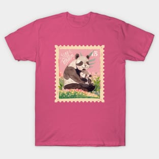 Mother Panda and Lovely Cub Moment T-Shirt